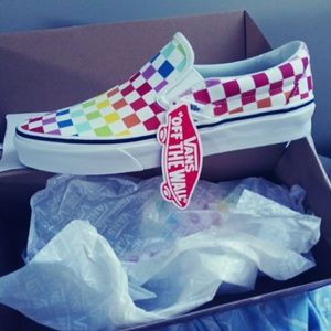 Colorful checkered Vans